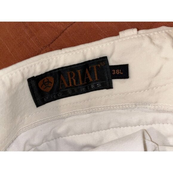 Ariat Pro Series Ivory Reinforced Knee Patches Riding Pants Pants Women's Size 3 - Picture 8 of 10